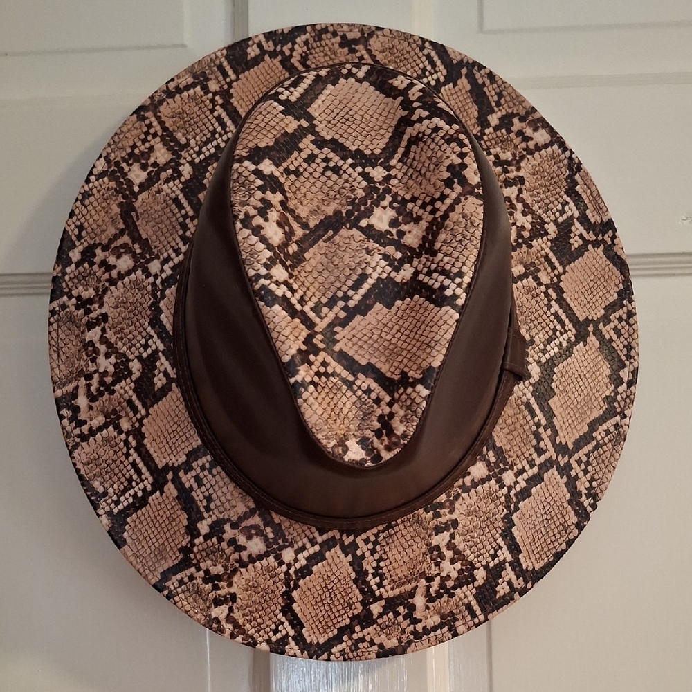 Snakeskin Pattern Fedora Hat